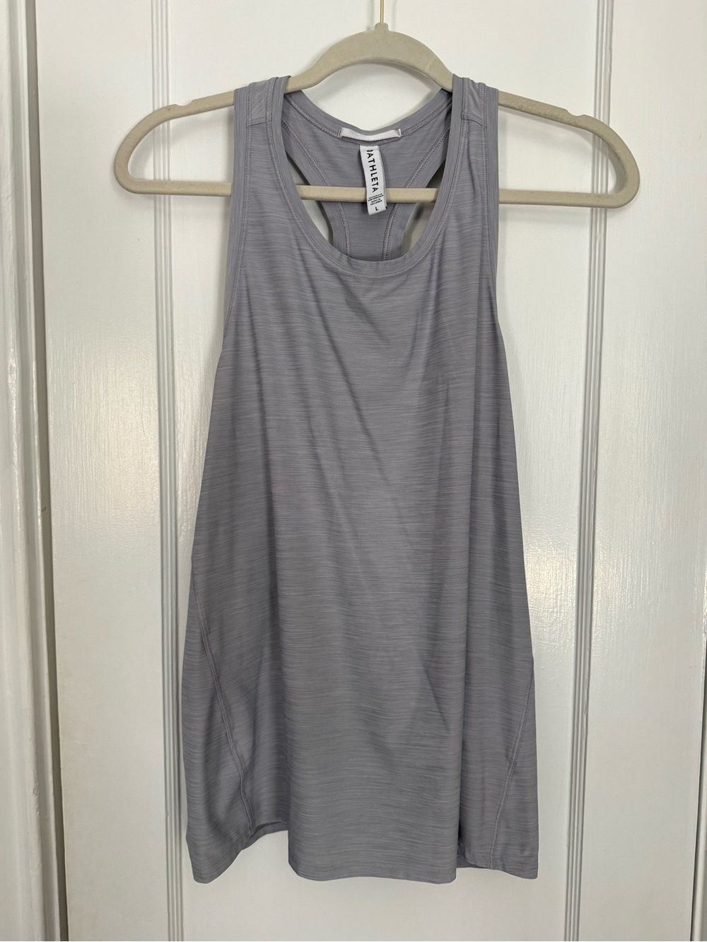 Athleta Light Gray Racerback Athletic Tank